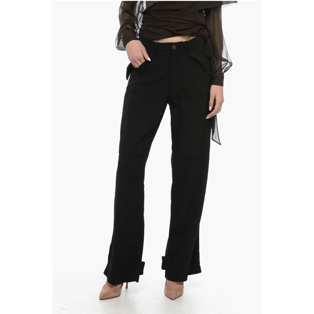 Etro Loose-Fit Cargo Pants with Velcro Detail