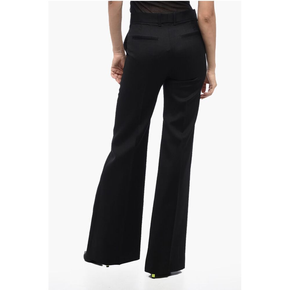 Chloé High-Waisted Flare-Fit Wool Pants