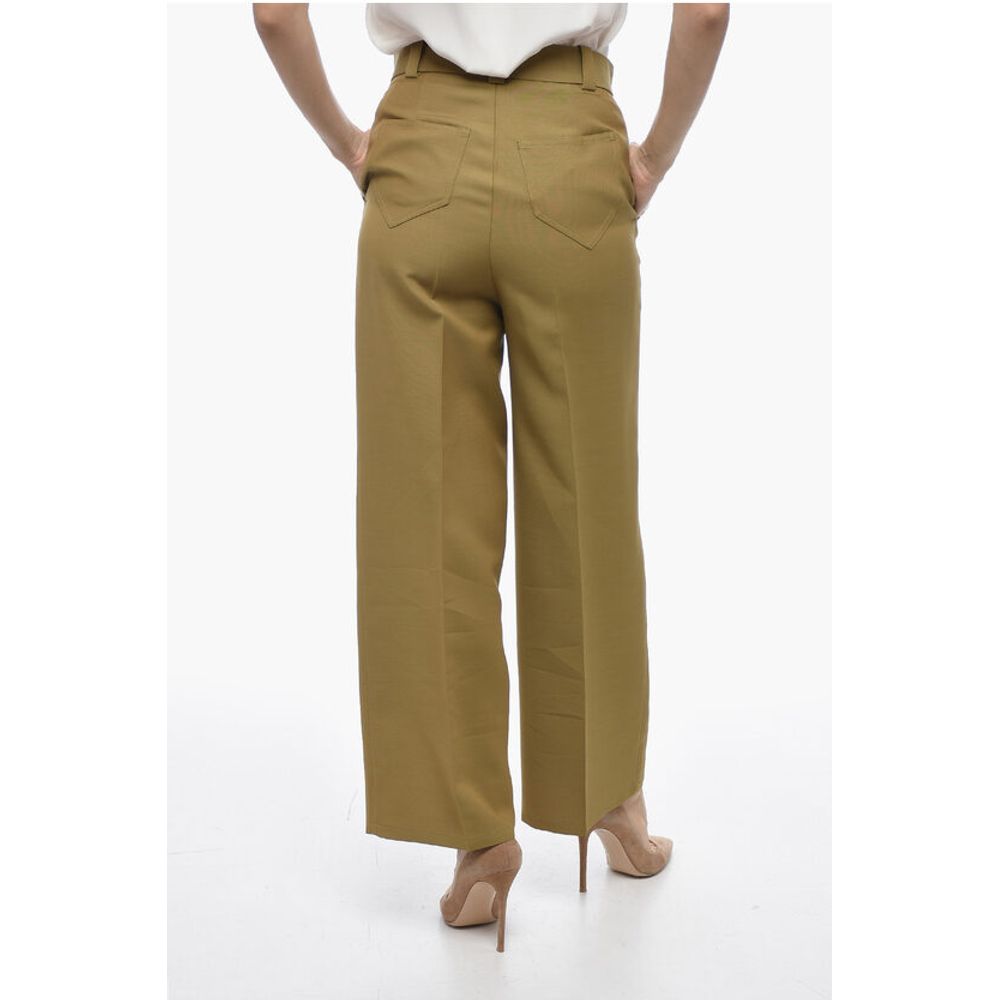 Khaite 4 Pocket Cropped Fit Wool Blend Pants
