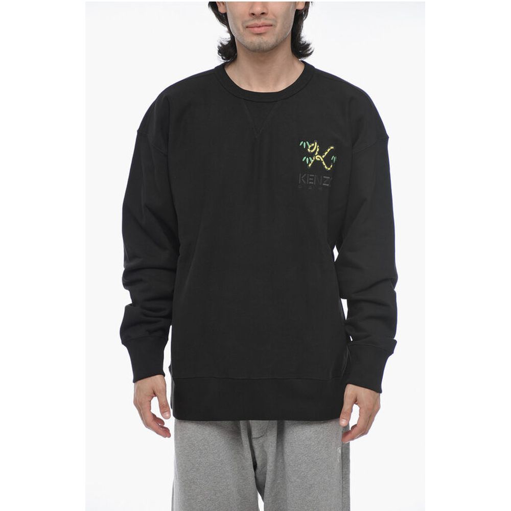 Kenzo Oversized CREST Sweatshirt with Embroidered Logo