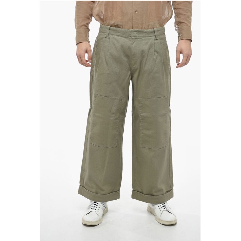 Etro Cropped Wide Leg Jeans with Cuffs