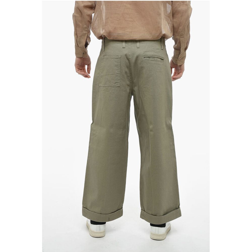 Etro Cropped Wide Leg Jeans with Cuffs