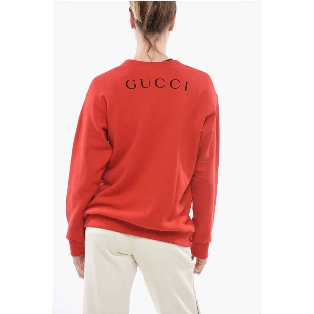 Gucci Crew Neck PARAMOUNT Sweatshirt with Sequined Embroidery