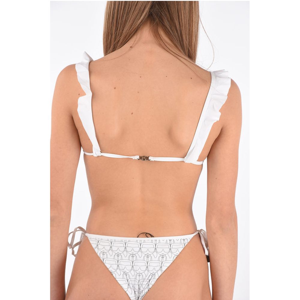 Karl Lagerfeld printed triangle bikini top