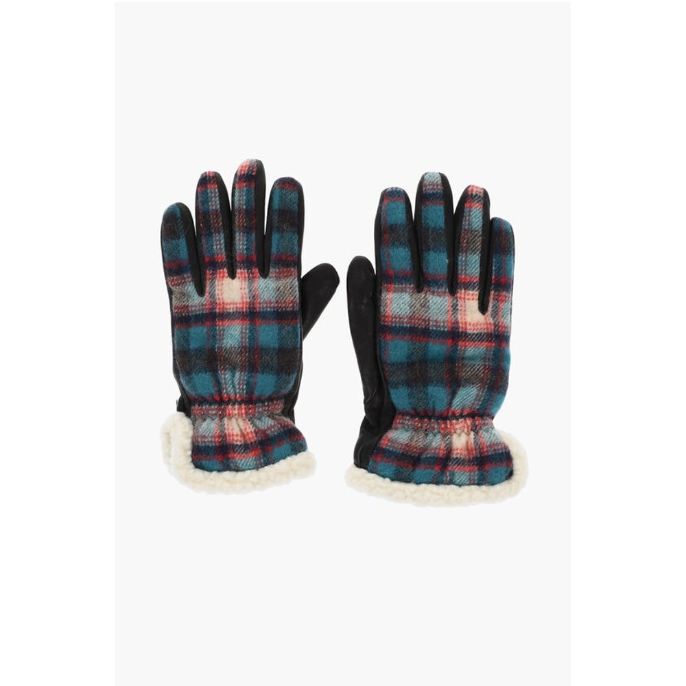 Dsquared² Leather and Wool Blend CANADIAN HERITAGE Gloves
