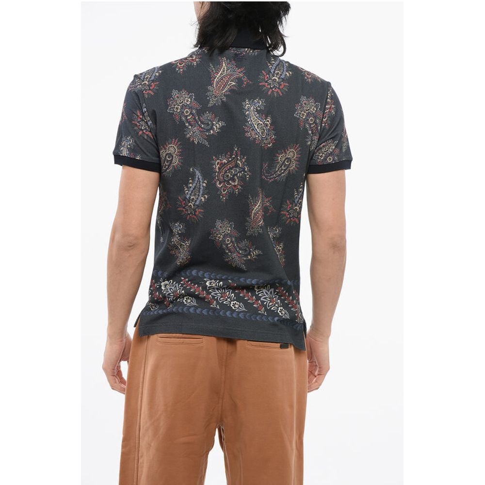 Etro Paisley Patterned Piquet Cotton Polo