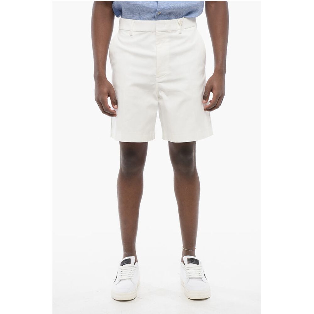 Valentino 4-Pocketed Cotton Shorts with Hidden Fastening