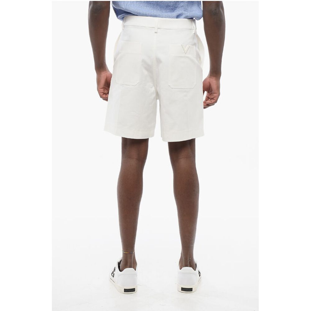 Valentino 4-Pocketed Cotton Shorts with Hidden Fastening