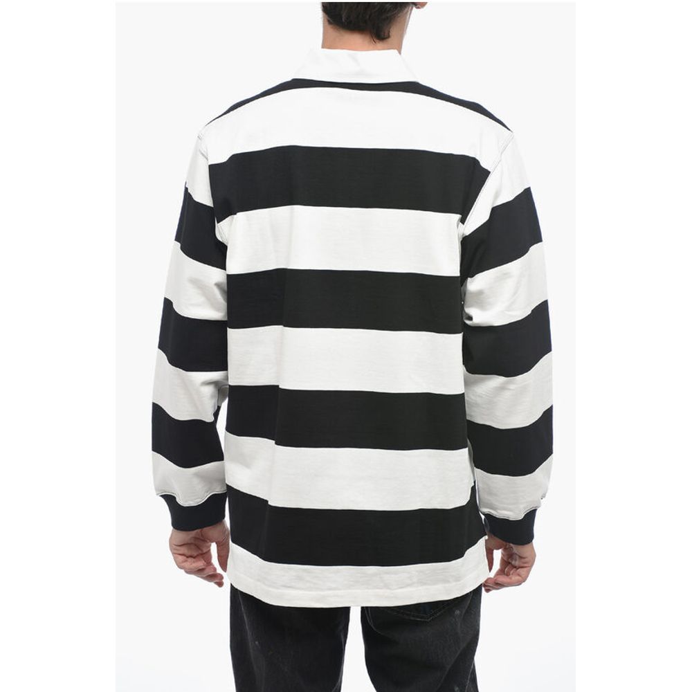 Etro Long Sleeved Two-Tone Striped Polo Shirt