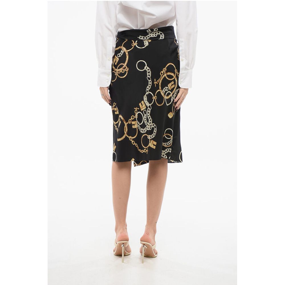 Etro Silk Maxi Skirt with Bow Detail