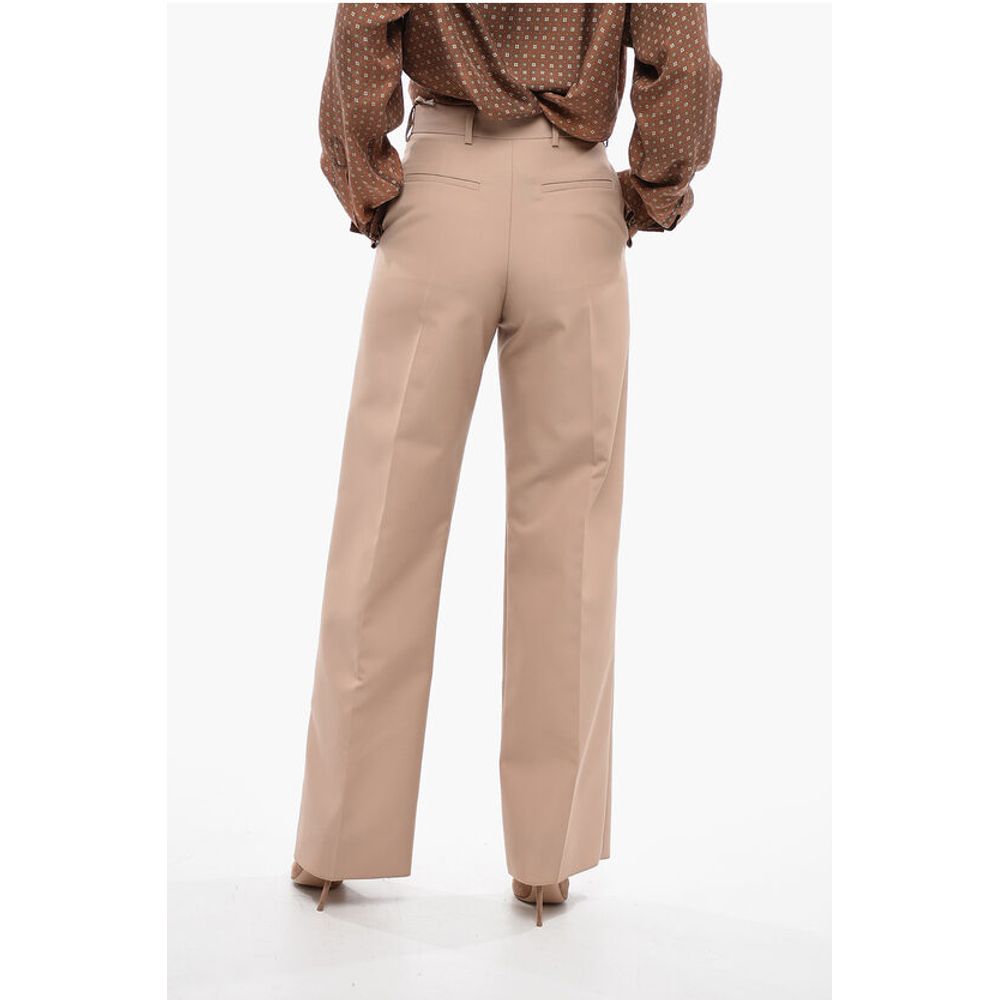 Valentino Front-pleated Wide-leg Pants