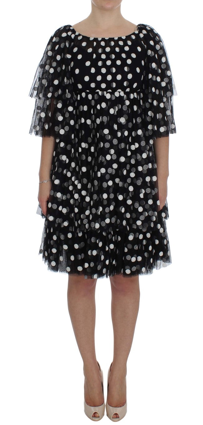 Dolce & Gabbana Elegant Polka Dotted Ruffled Dress