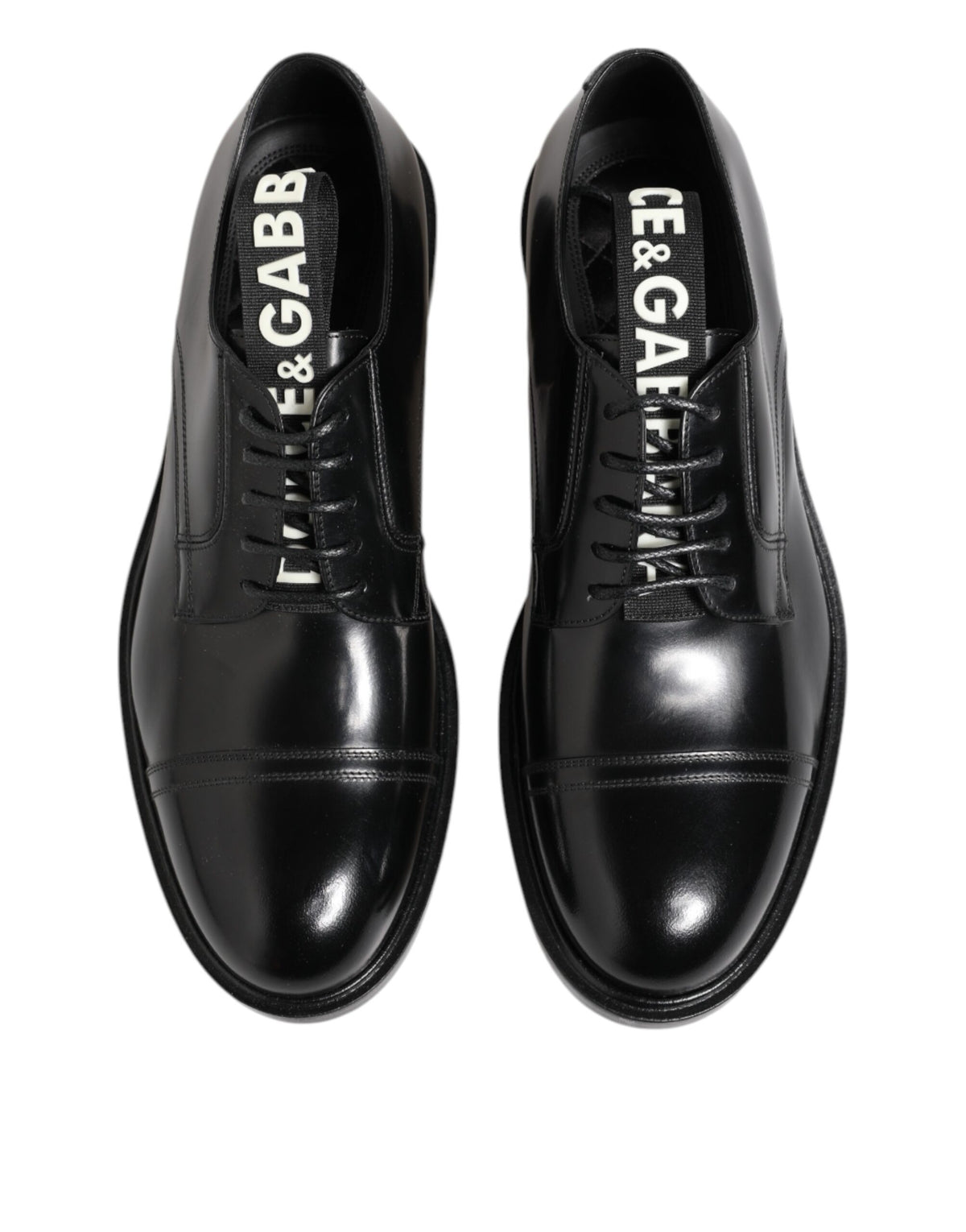 Dolce & Gabbana Black Leather Dress Lace Up Men Formal Shoes