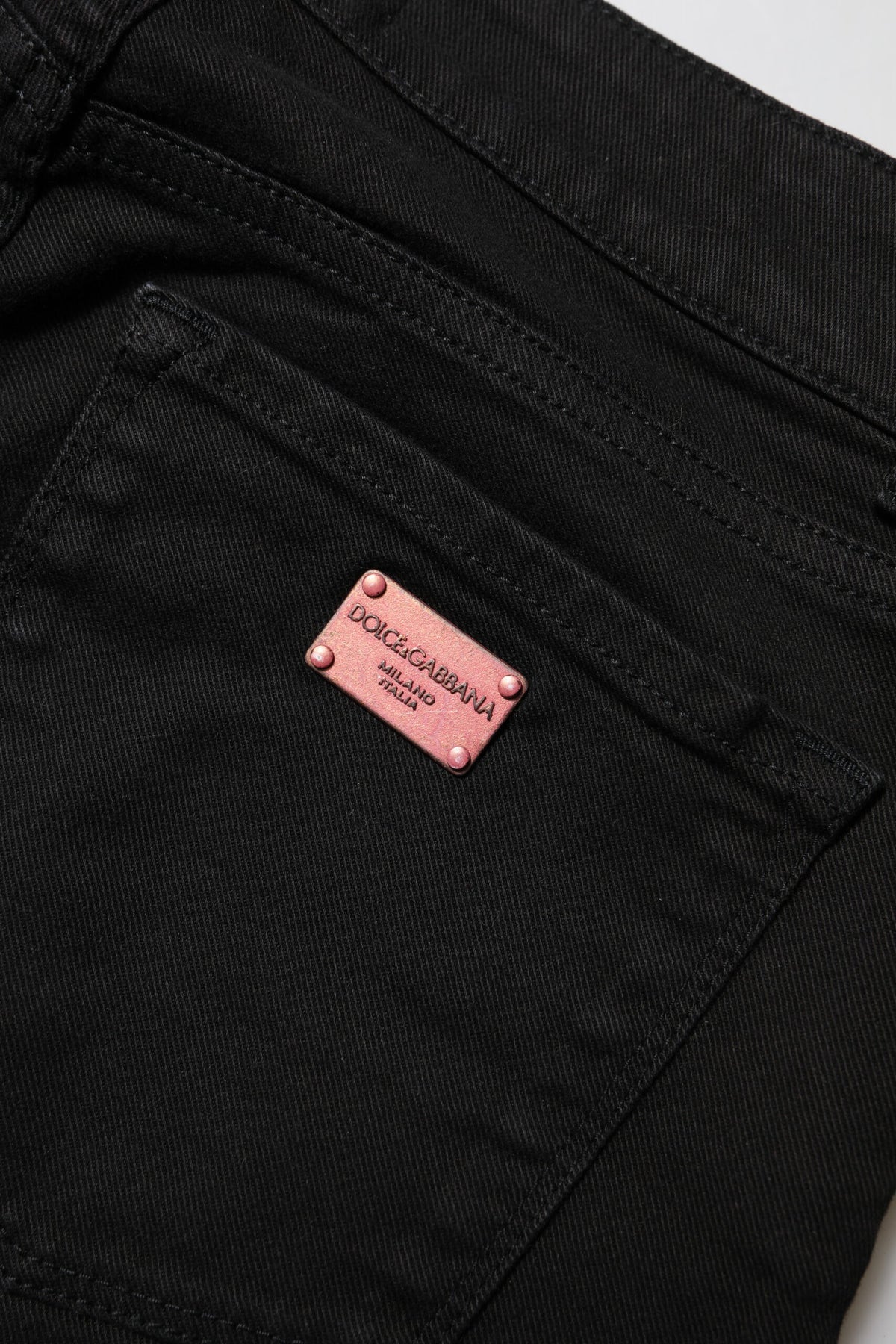 Dolce & Gabbana Black Skinny Cotton Mid Waisted Denim Jeans