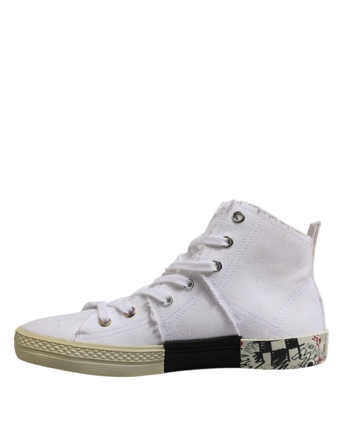 Maison Margiela White Lace Up Mid Top Women Sneakers Shoes