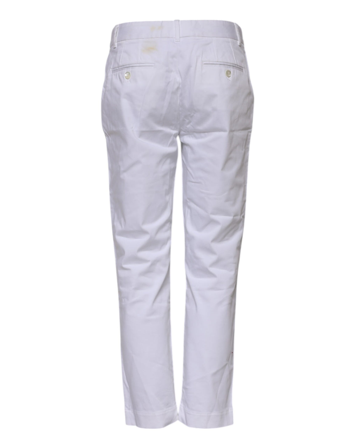 Dolce & Gabbana White Cotton Stretch Mid Waist Jeans