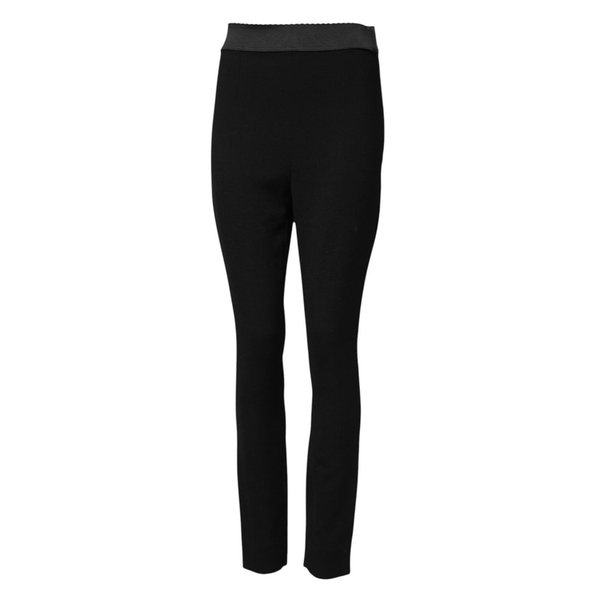 Dolce & Gabbana Black Wool Leggings Stretch Pants