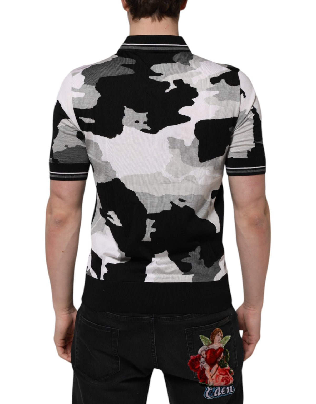Dolce & Gabbana Multicolor Camouflage Collared Polo T-shirt