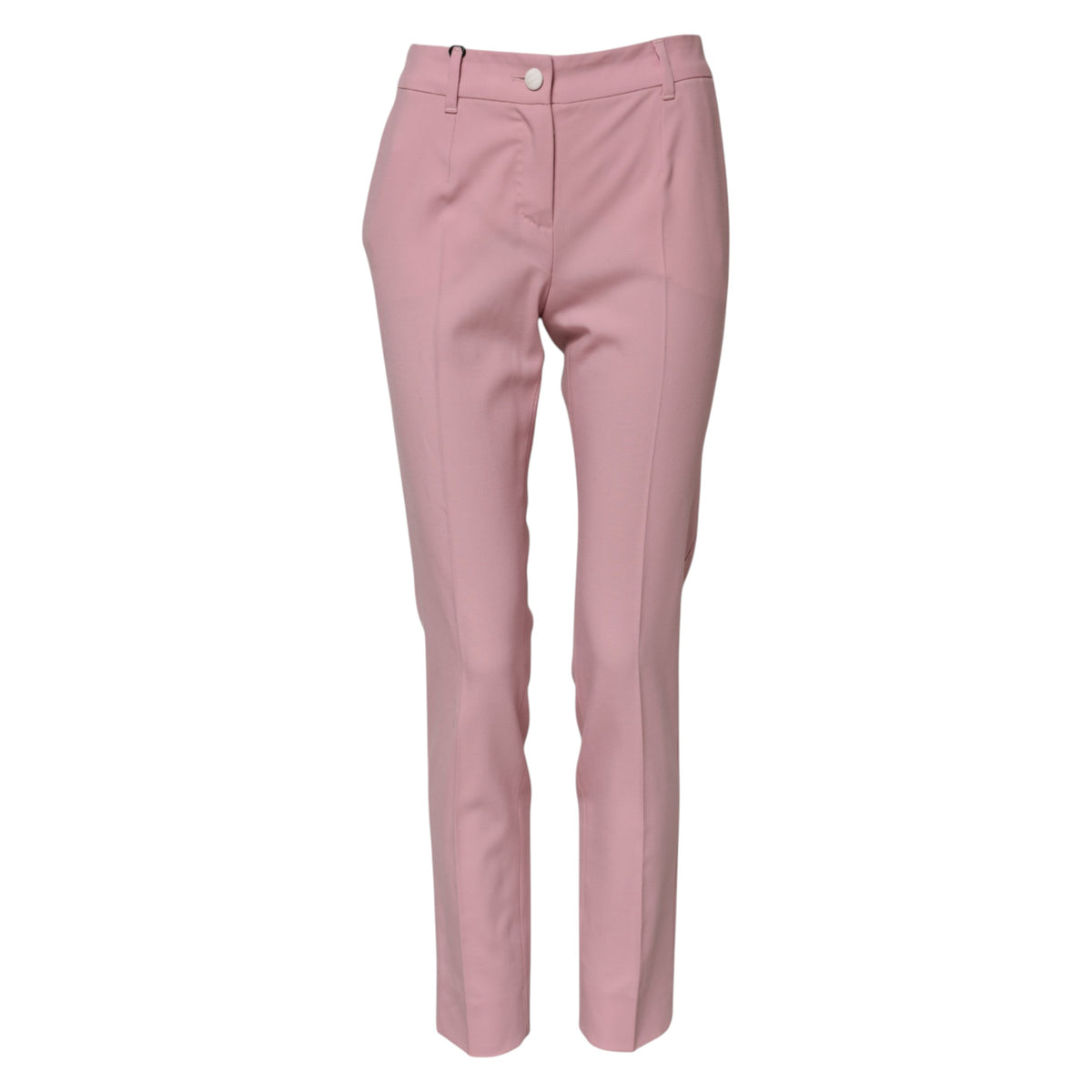 Dolce & Gabbana Pink Wool High Waist Tapered Pants