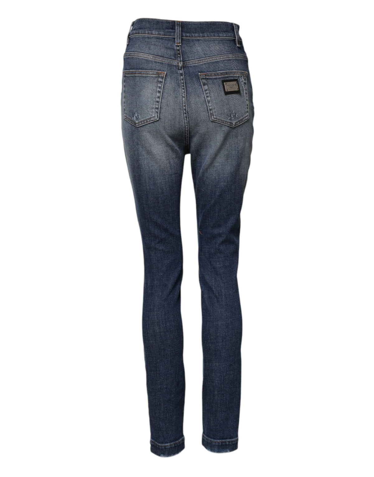 Dolce & Gabbana Blue Cotton HighWaist Skinny Denim Jeans