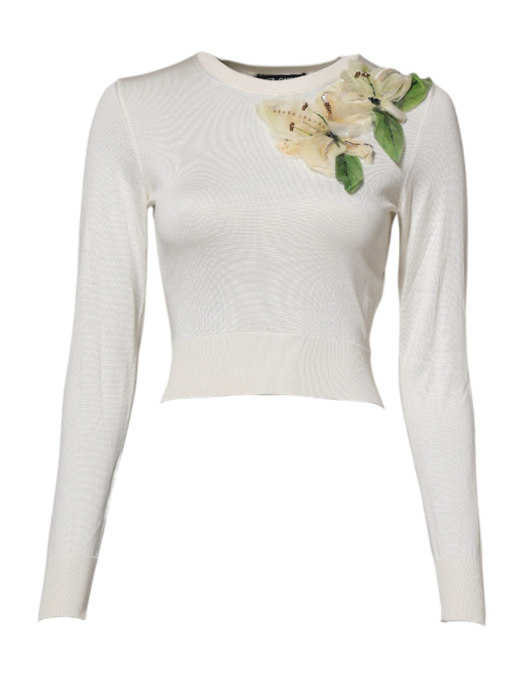 DOLCE&GABBANA リリーコレクション きらきら光る百合の花シルクニット DOLCE&GABBANA リリーコレクション きらきら光る百合の花シルク