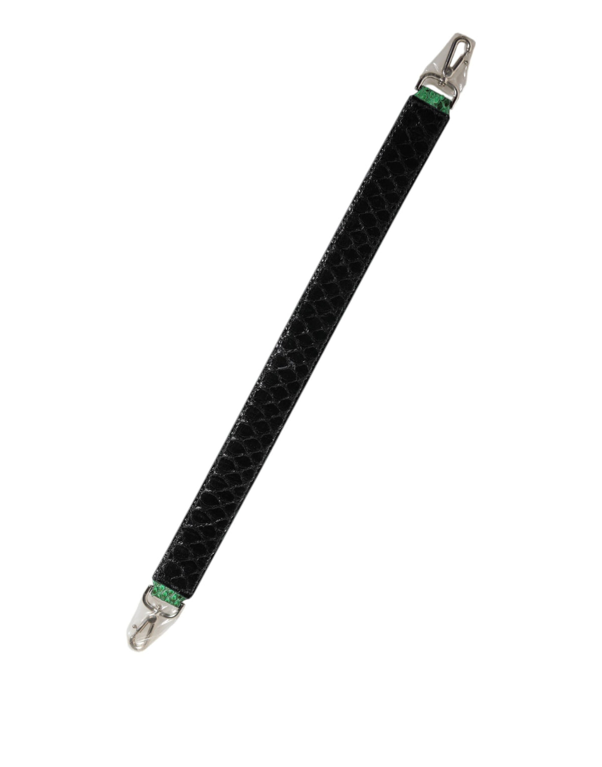 Dolce & Gabbana Black Green Exotic Leather Bag Shoulder Strap