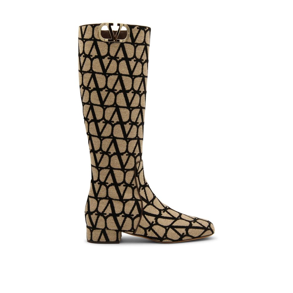 Valentino Garavani Canvas Logo Boots