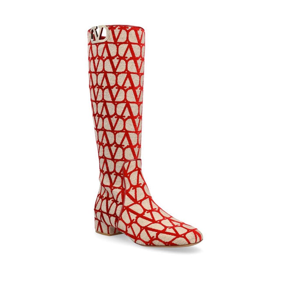 Valentino Garavani Canvas Logo Boots