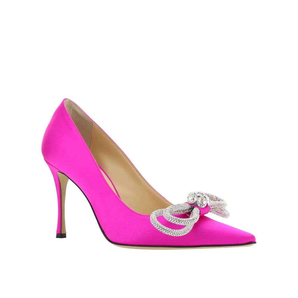 MACH & MACH Double Bow Satin Pumps