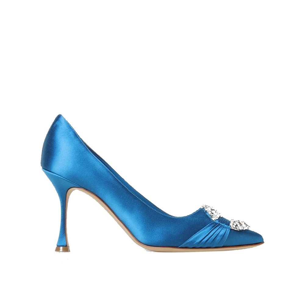Manolo Blahnik Maida 090 Satin Pumps