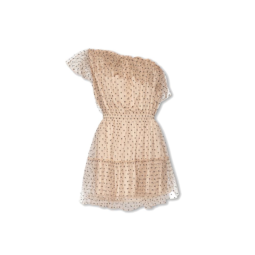 Gucci One-Shoulder Tulle Dress