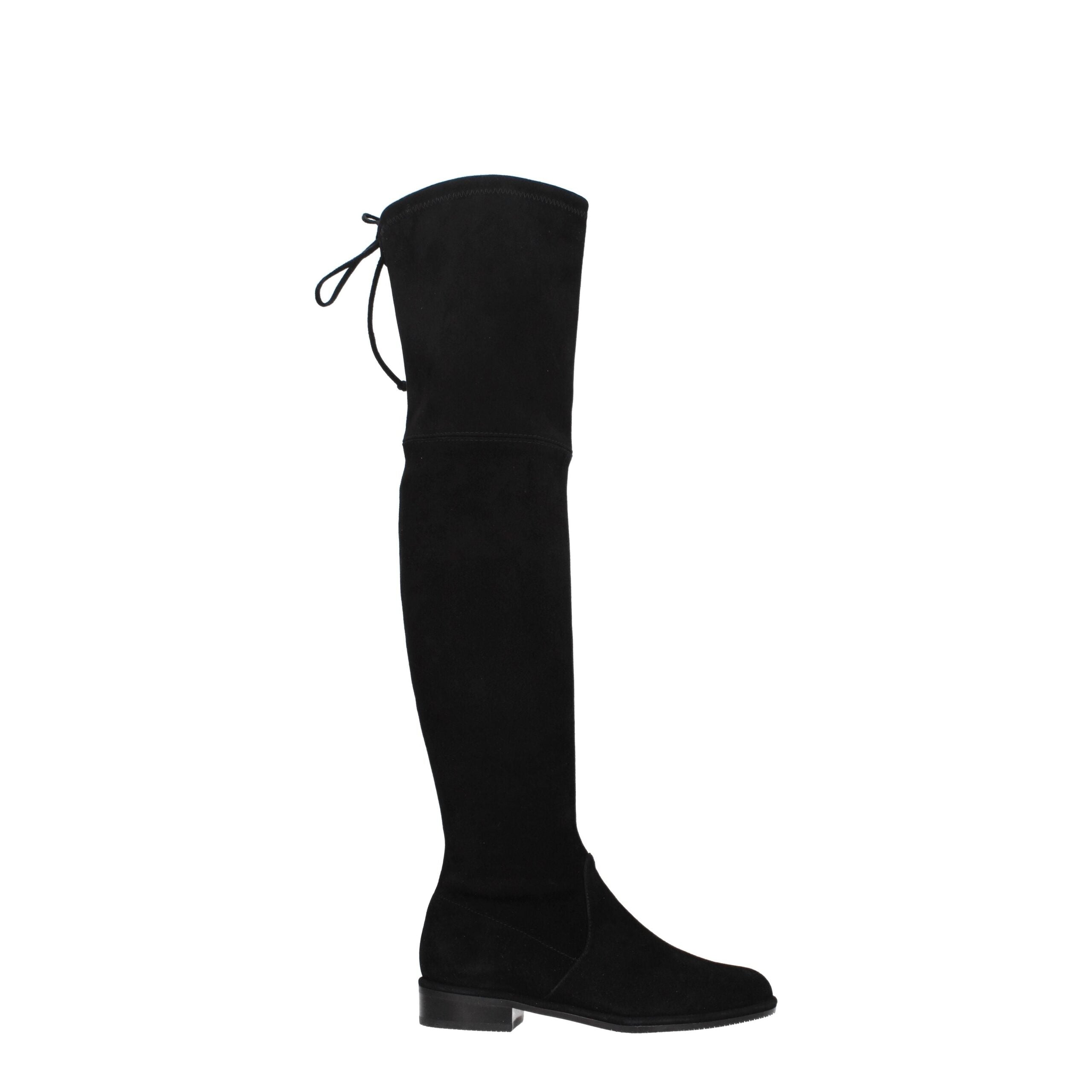 Stuart Weitzman Black Leather Over The Knee