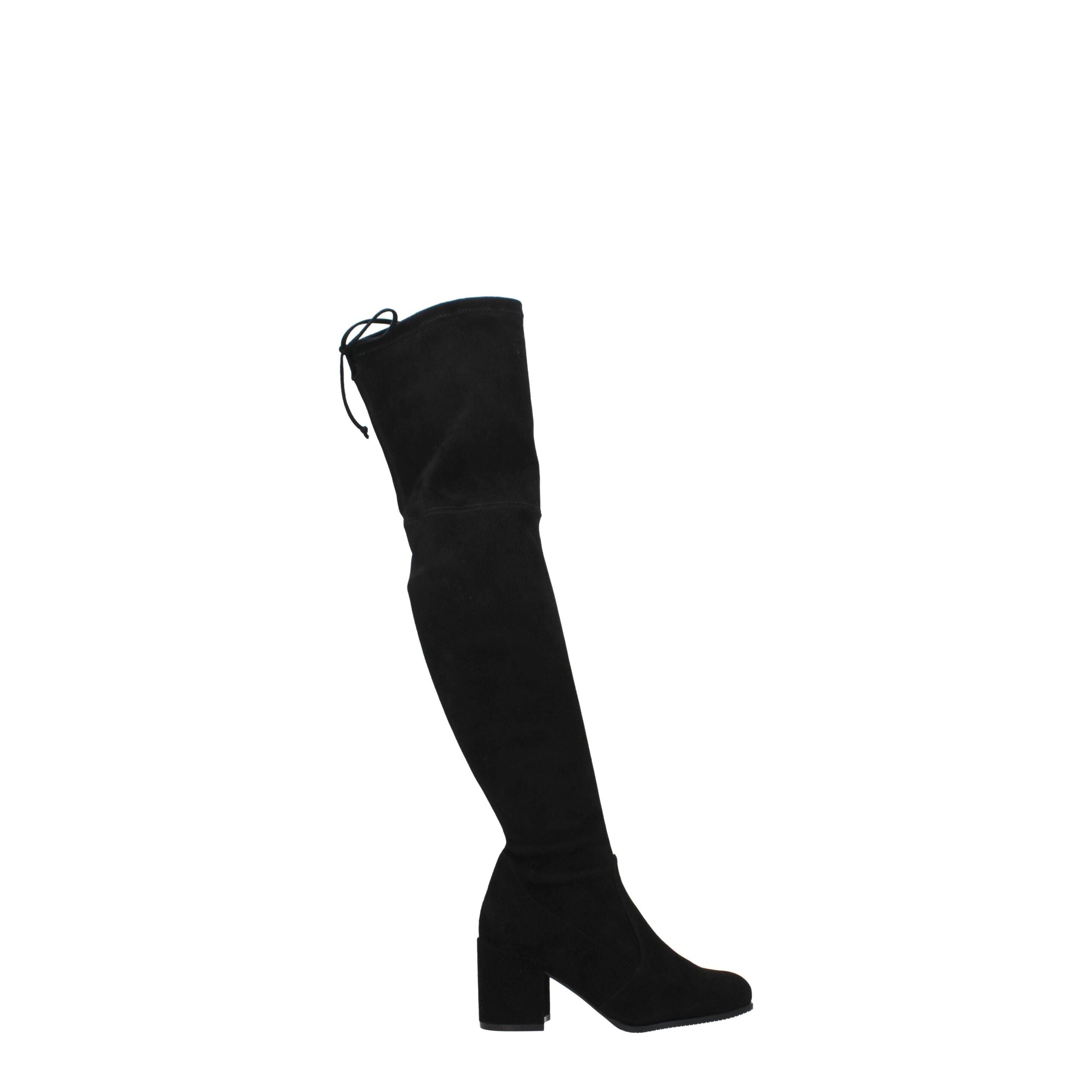 Stuart Weitzman Black Leather Over The Knee