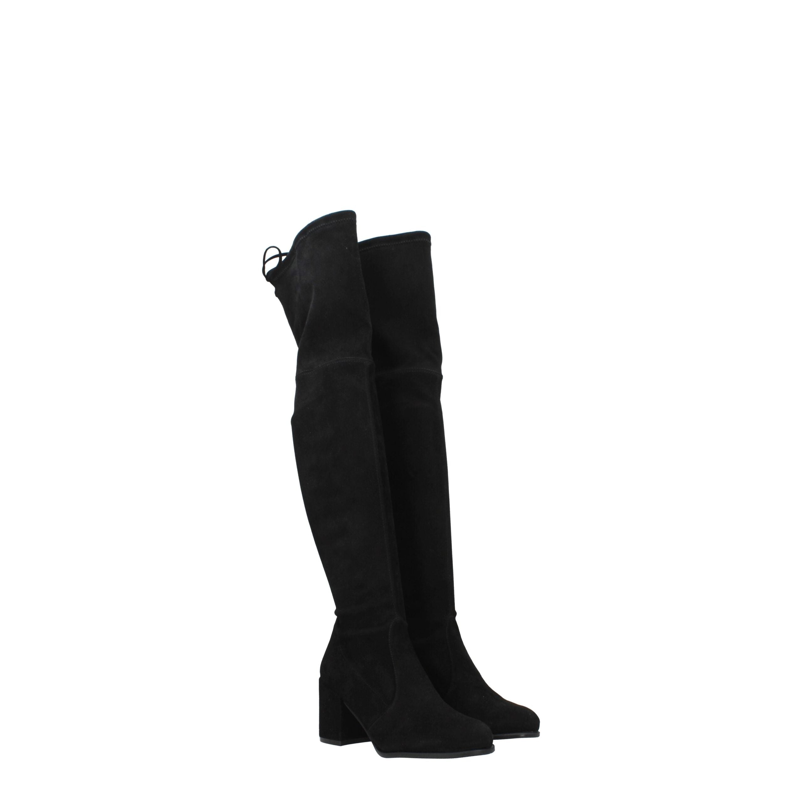 Stuart Weitzman Black Leather Over The Knee