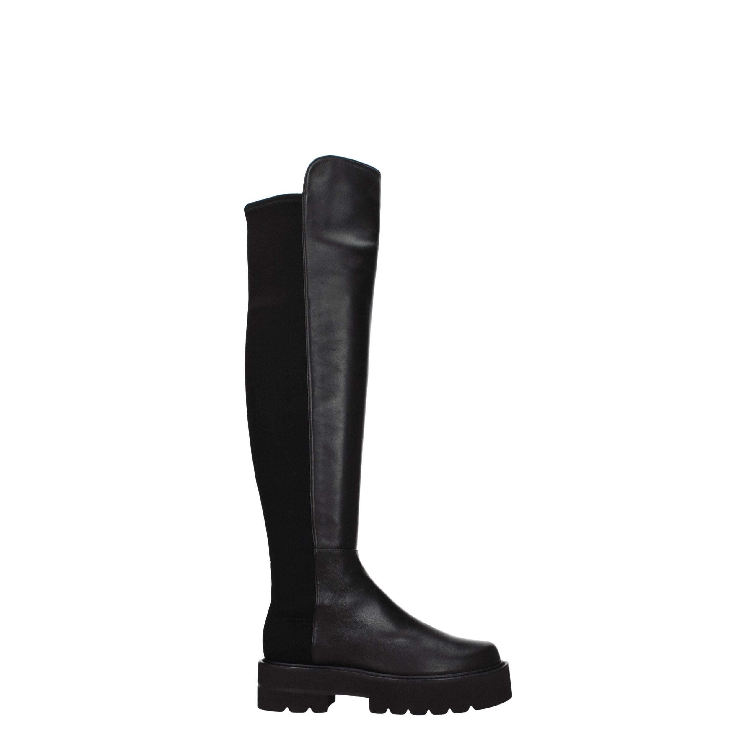 Stuart Weitzman Black Leather Over The Knee