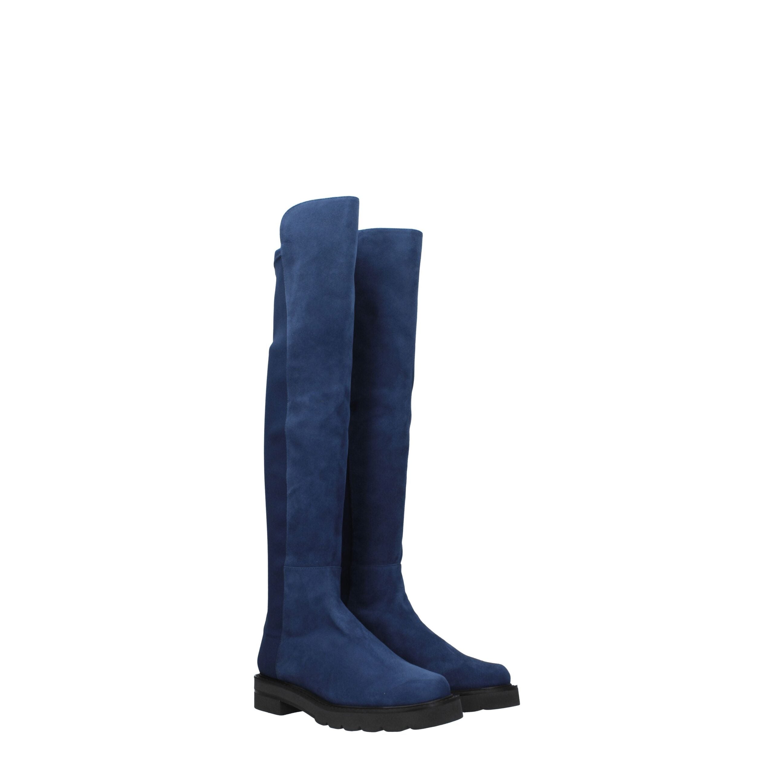 Stuart Weitzman Blue Leather Over The Knee