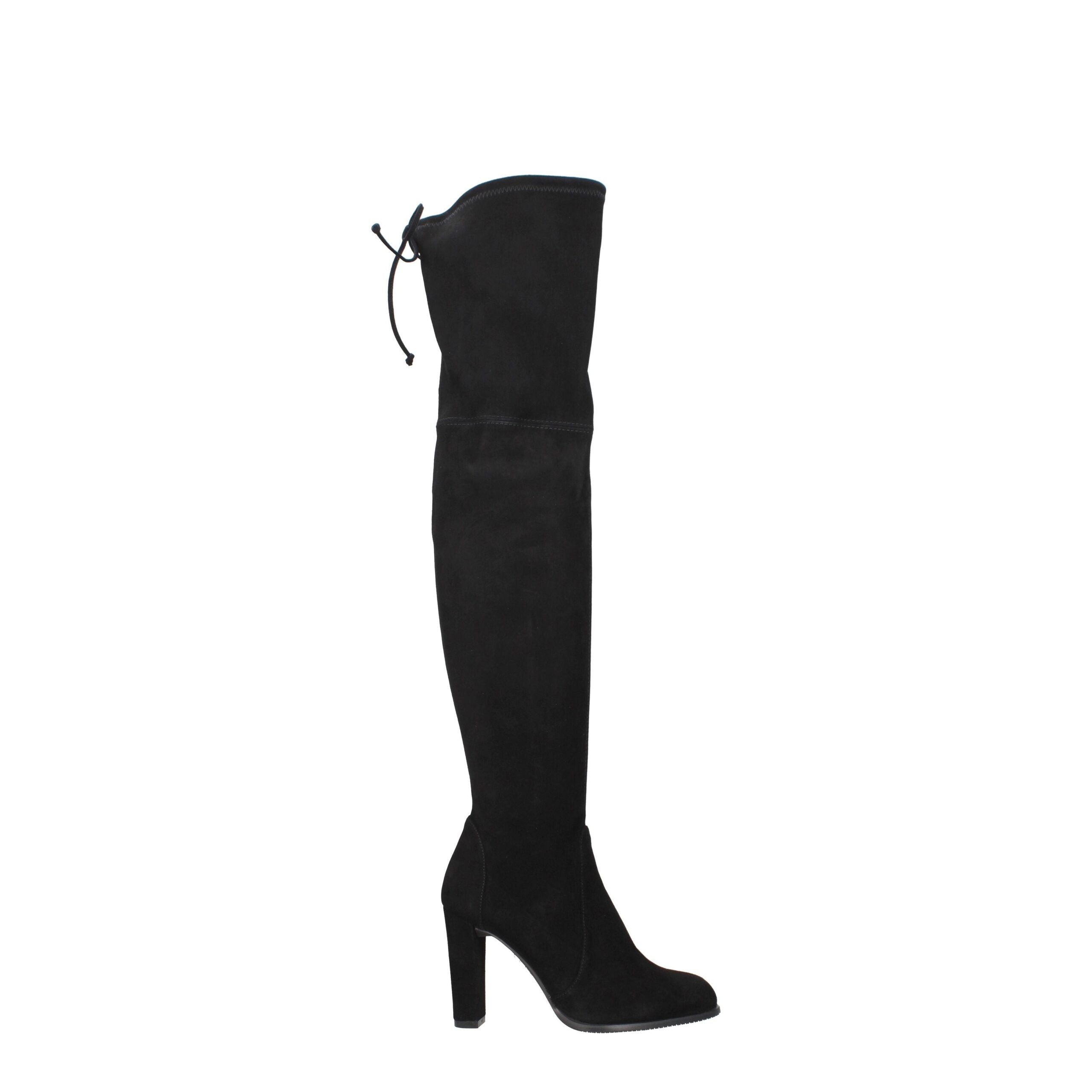 Stuart Weitzman Black Leather Over The Knee