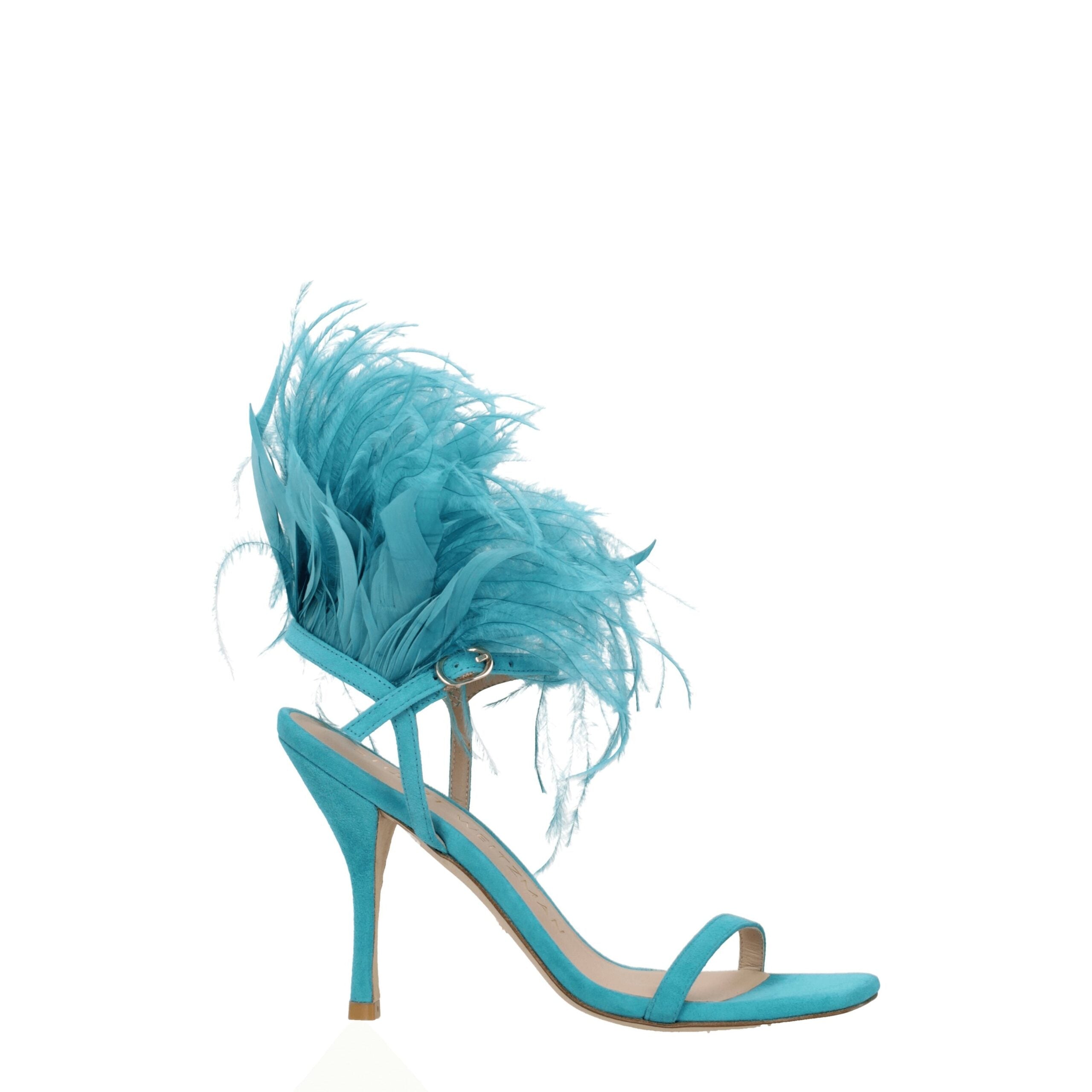 Stuart Weitzman Green Leather Stiletto Heels Sandals