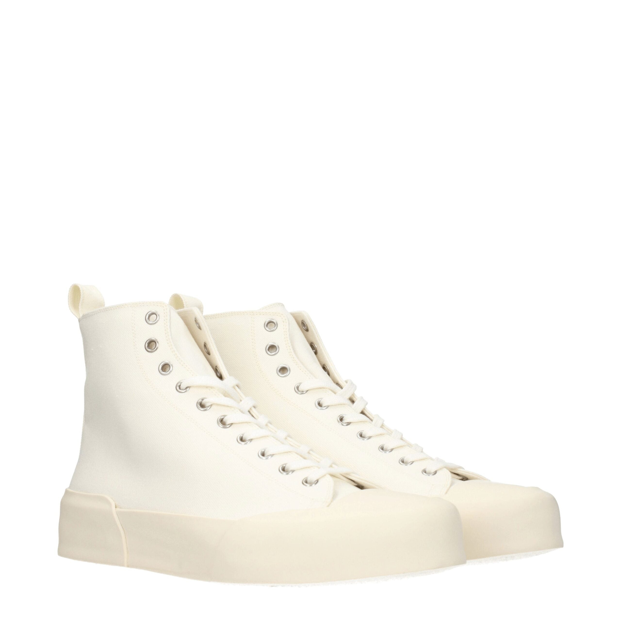 Jil Sander Beige Fabric High Top