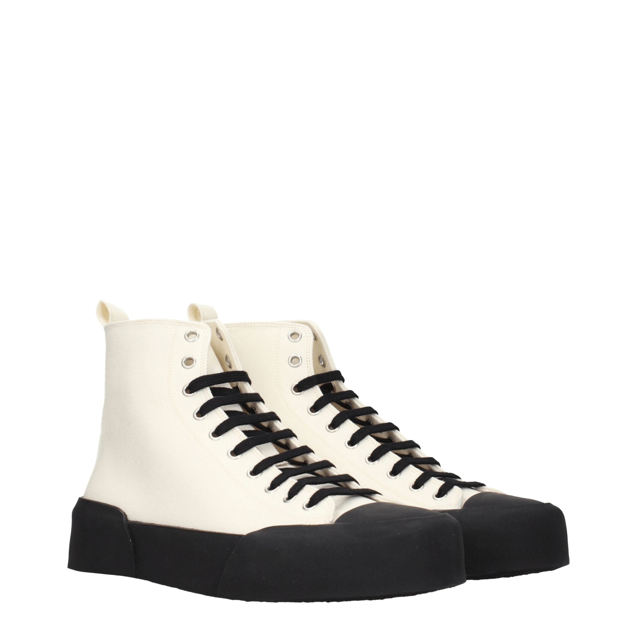 Jil Sander Beige Fabric High Top