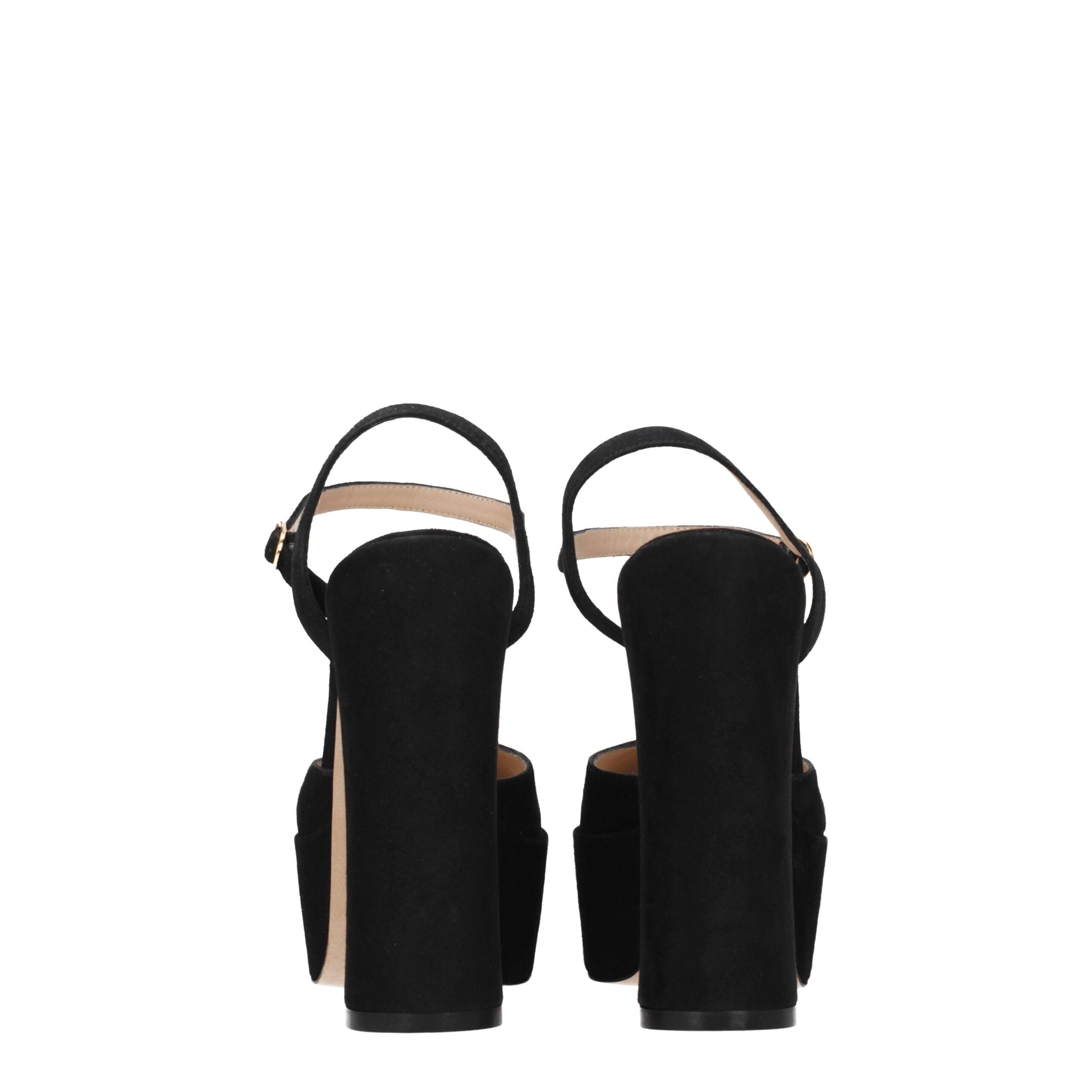 Stuart Weitzman Black Leather Platforms