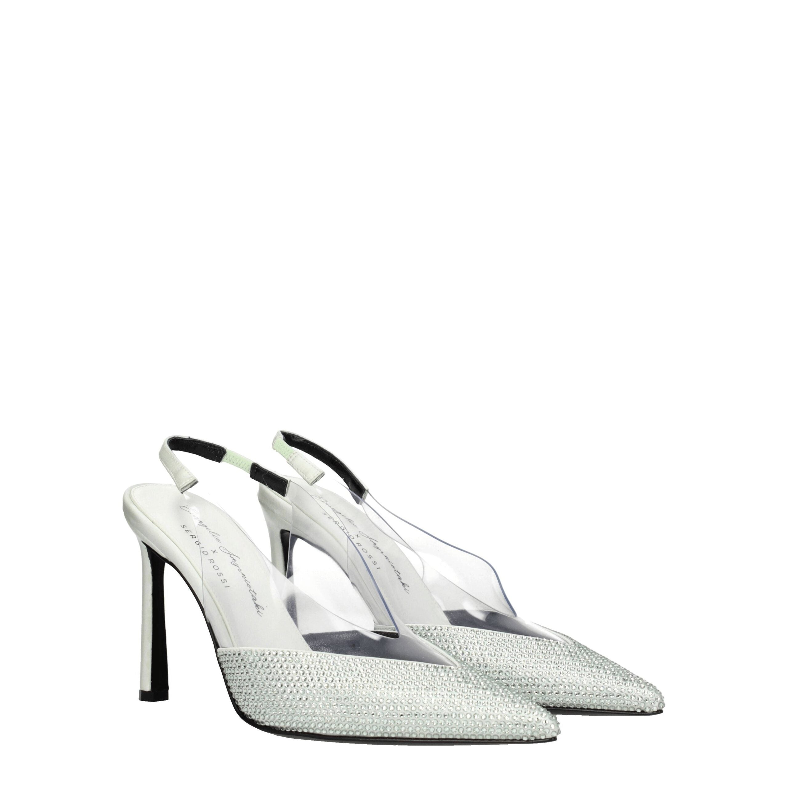 Sergio Rossi Green Satin High Heel Pumps