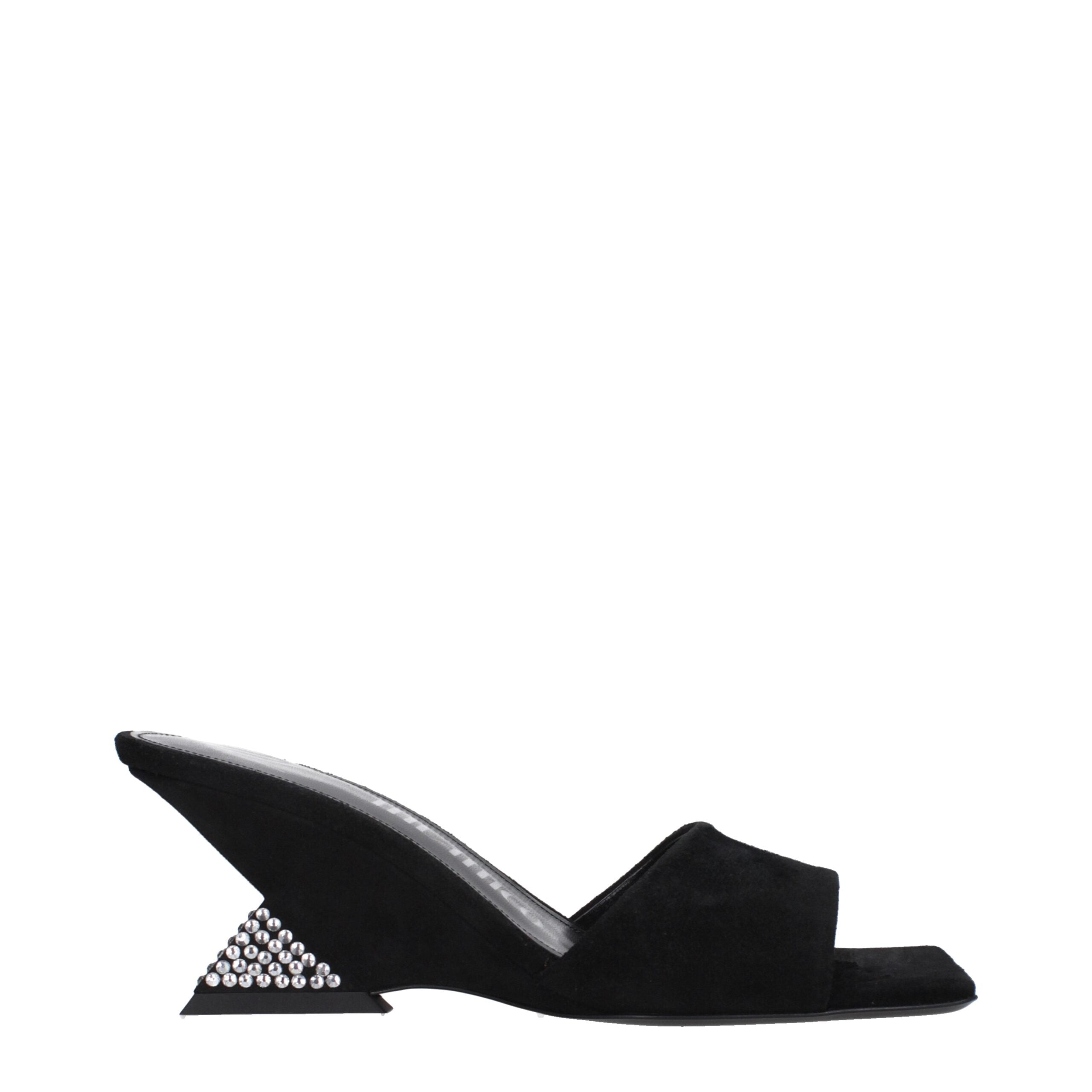 The Attico Black Leather Platforms