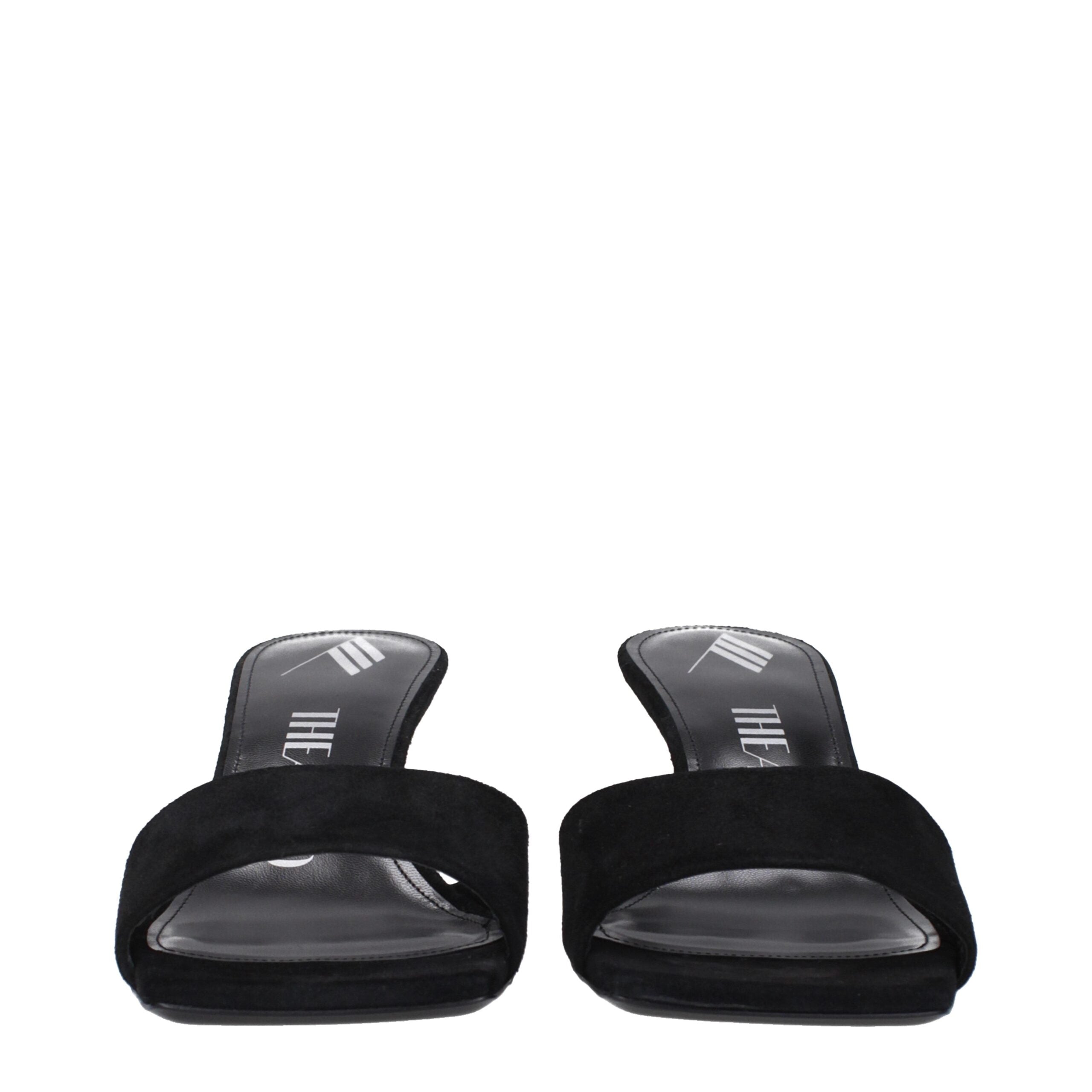 The Attico Black Leather Platforms