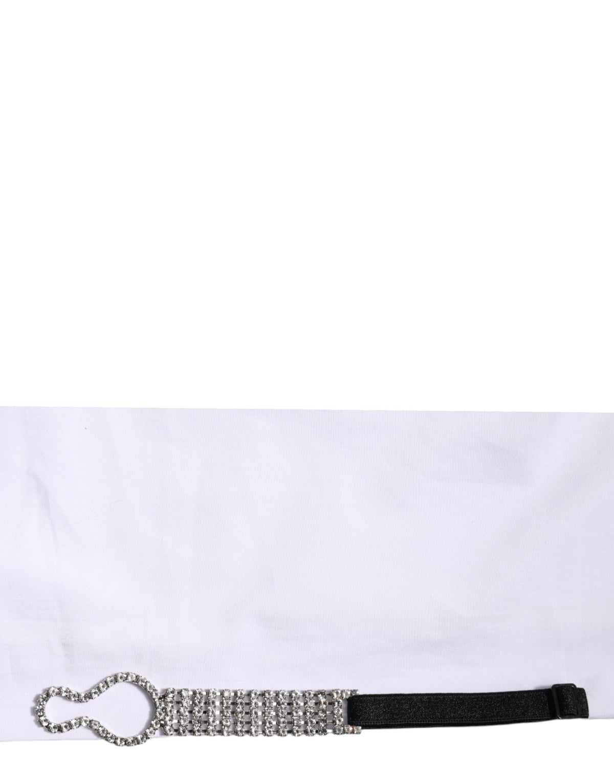 Dolce & Gabbana White Crystal Embellished Collared Shirt Top