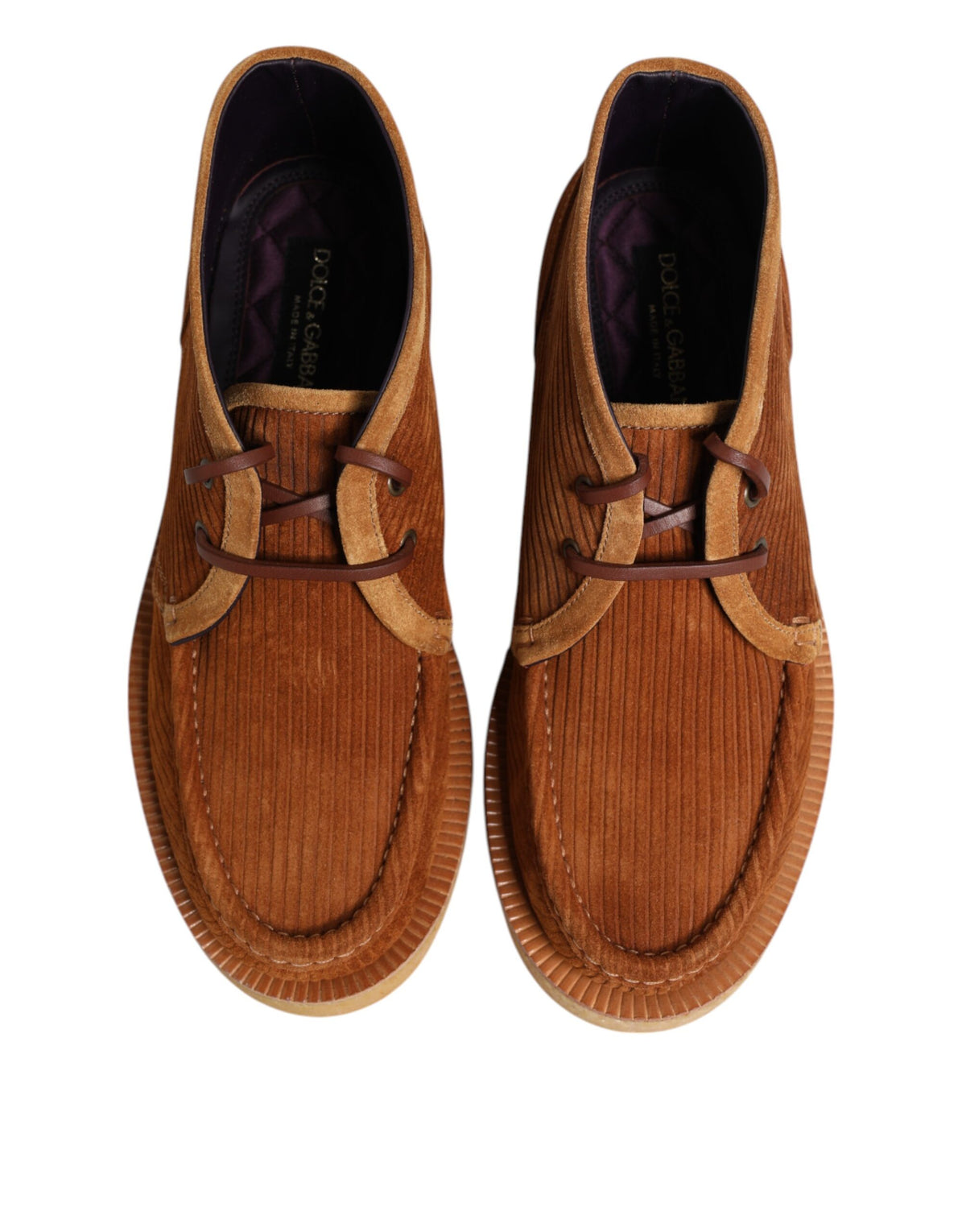 Dolce & Gabbana Brown Suede Nubuck Leather Desert Ankle Boots Shoes
