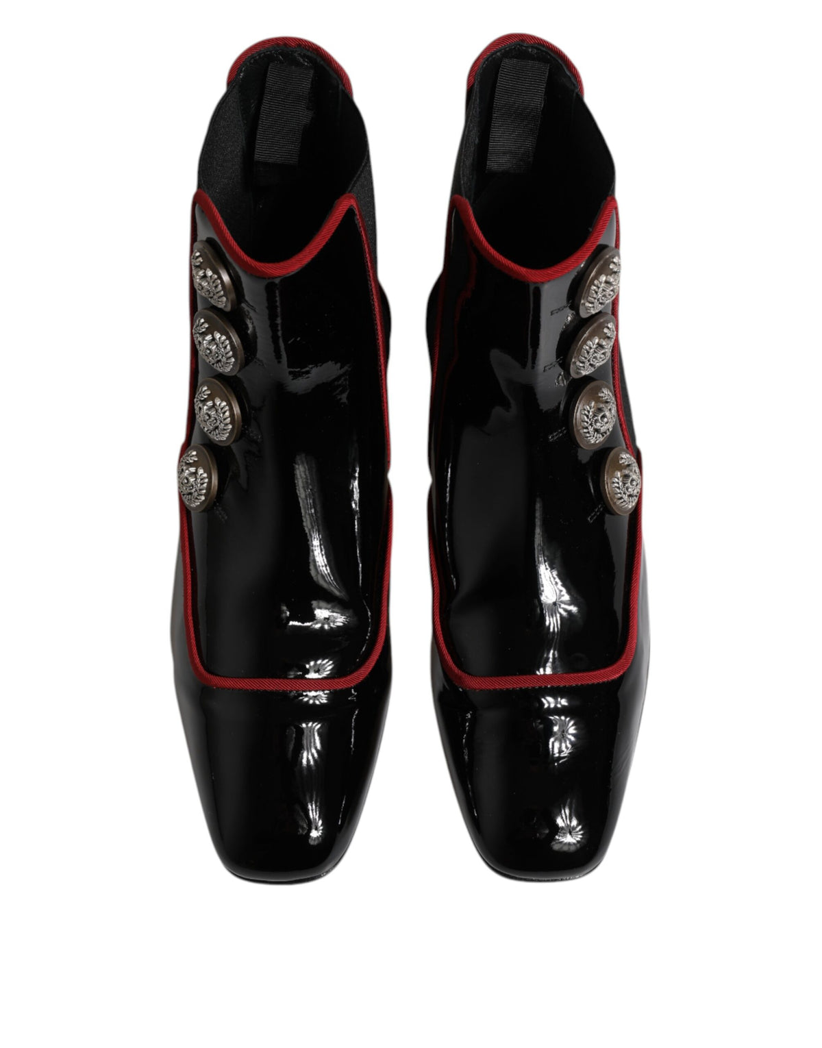 Dolce & Gabbana Black Jackie Buttoned Chelsea Boots Shoes