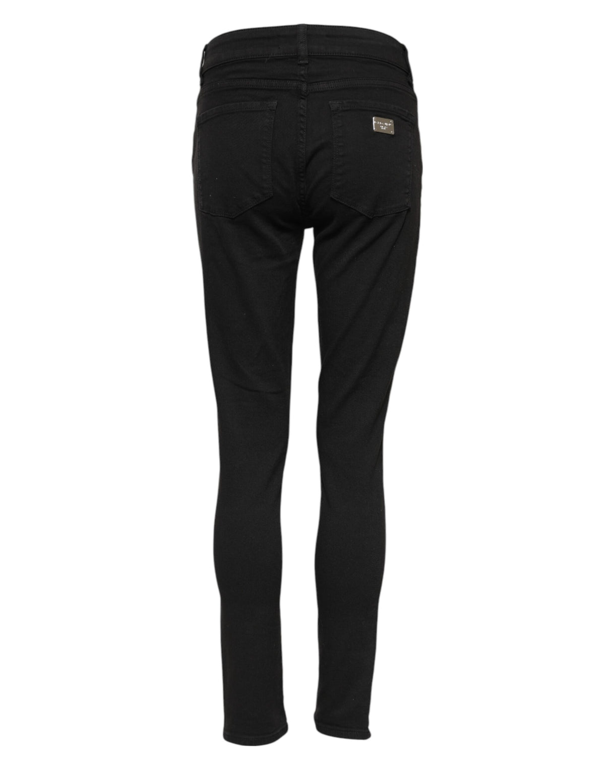 Dolce & Gabbana Black Cotton Skinny Mid Waist Denim Jeans