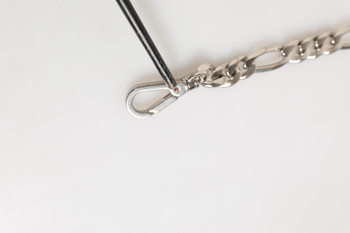 Dolce & Gabbana Silver Tone Brass Chain Lobster Clasp DG Logo Bracelet