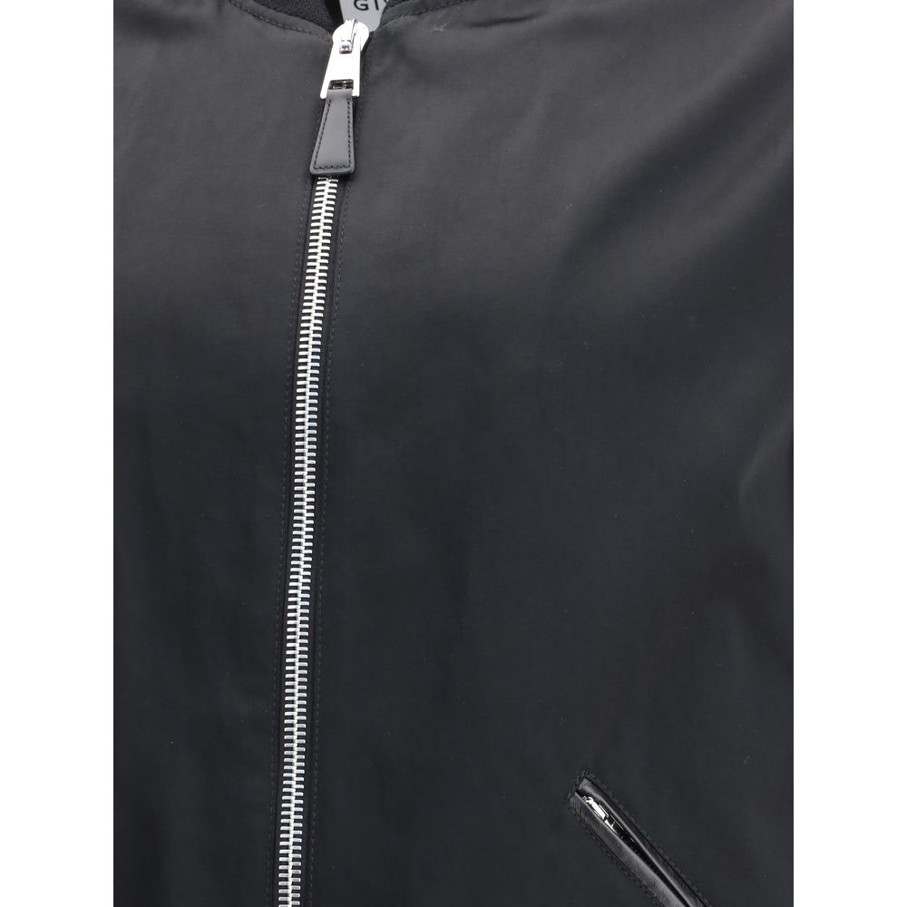 Givenchy Leather and satin bomber Jacket